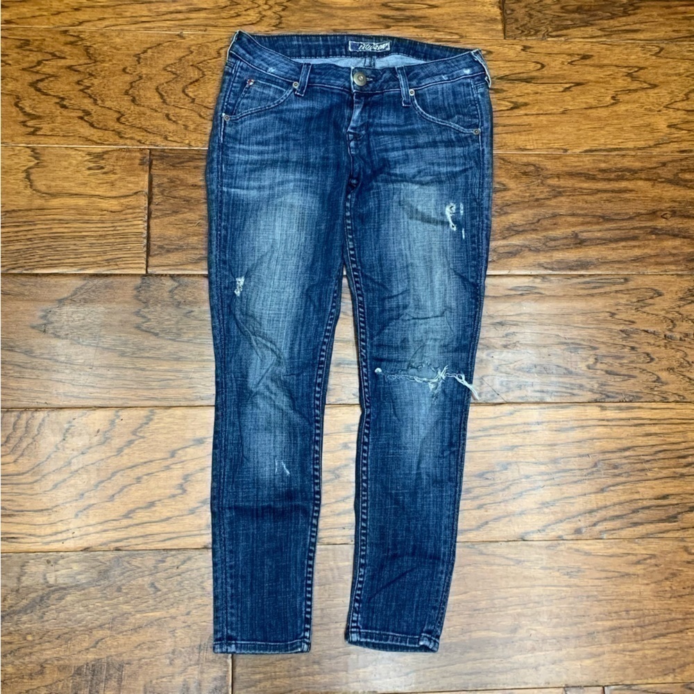 Hudson women’s tapered ankle stretch denim jeans